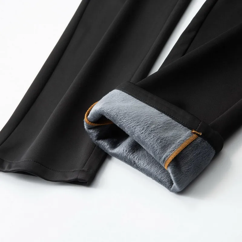 سراويل شتوية الرجال السراويل المستقيمة رشاقته الدافئة المعتاد 6XL 7XL 8XL 10XL حجم كبير فضفاض الصوف Sweatpants الرسمي الخريف أفخم #6