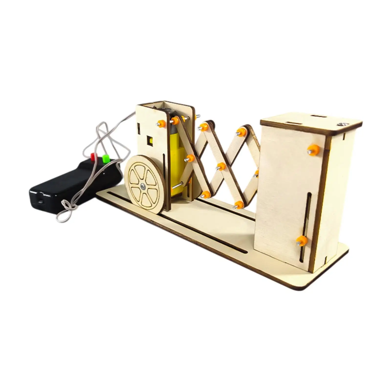 Puerta de juguete retráctil eléctrica, modelo de puerta de montaje de madera, herramienta de aprendizaje de ciencias elementales versátil, rompecabezas de madera para cumpleaños