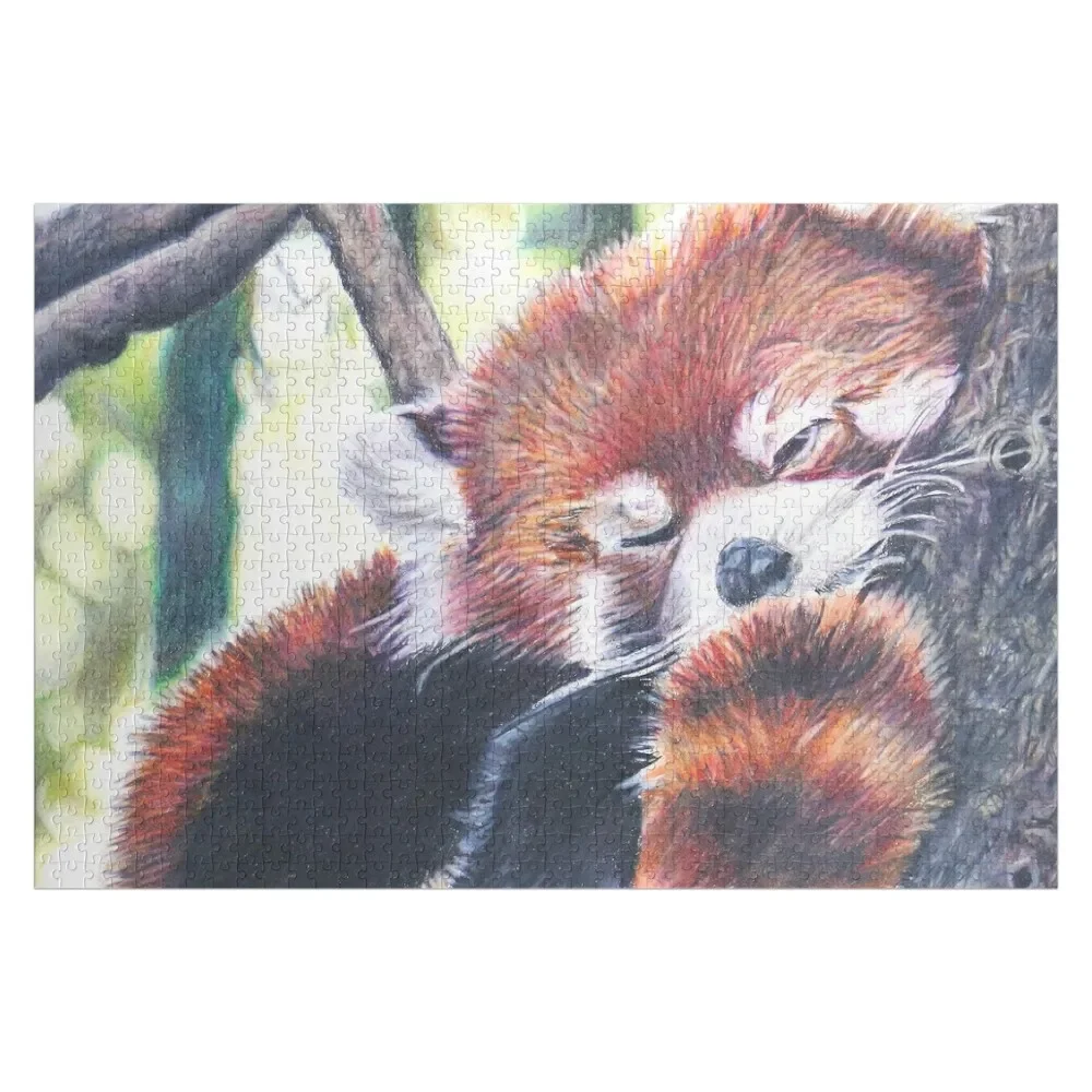 

Sleeping Red Panda Drawing Jigsaw Puzzle Jigsaw Pieces Adults Wood Adults Puzzle