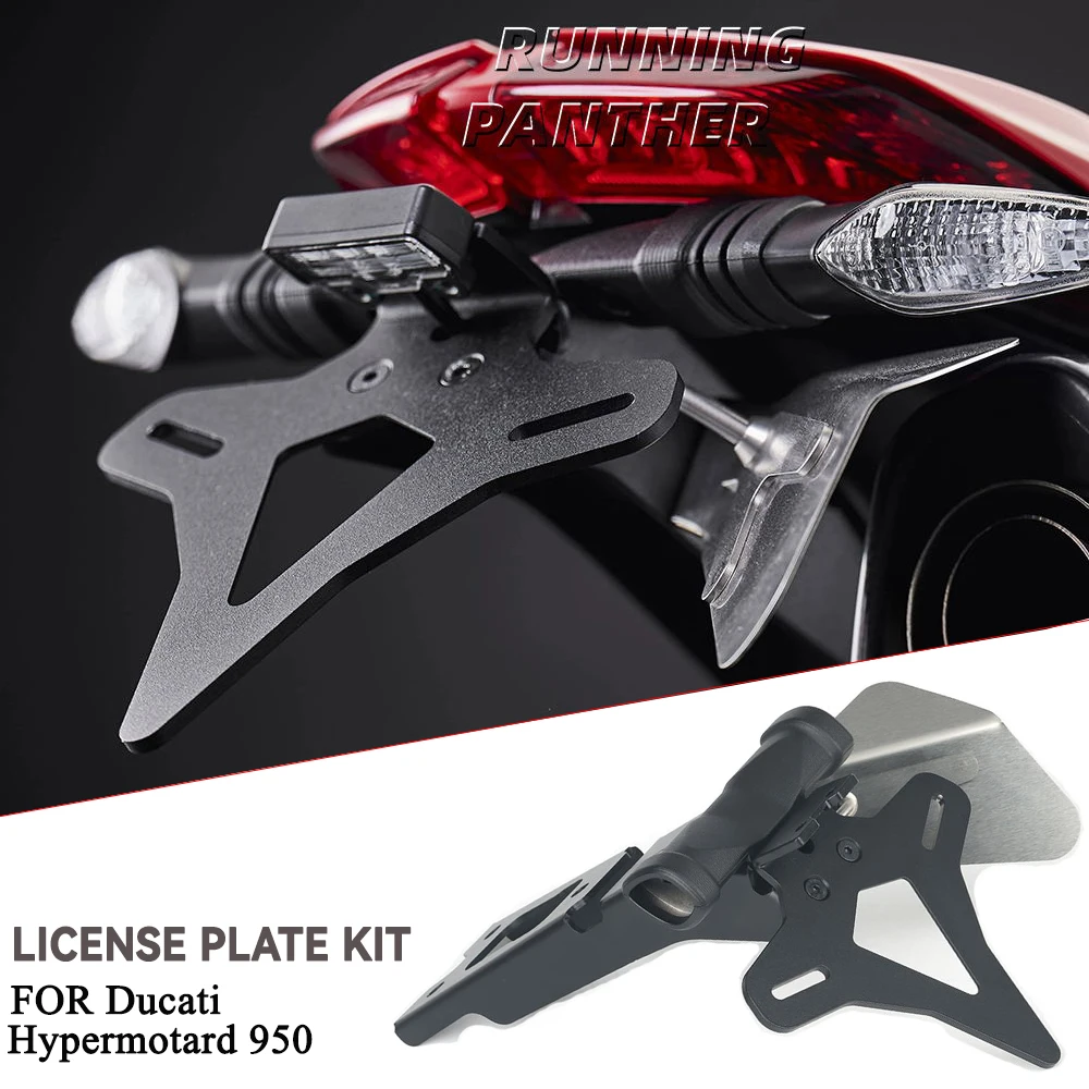 

For Ducati Hypermotard 950 2019-UP Motorcycle Accessories Rear Short Tail Stock License Plate Holder Tailstock Frame Bracket Kit