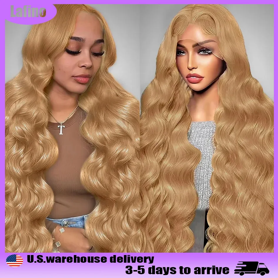 Lafino 200% Density Body Wave Lace Front Wig 13x6 13x4 Hd Lace Frontal Wigs Loose Body Wave 27 Honey Blonde Wig Human Hair