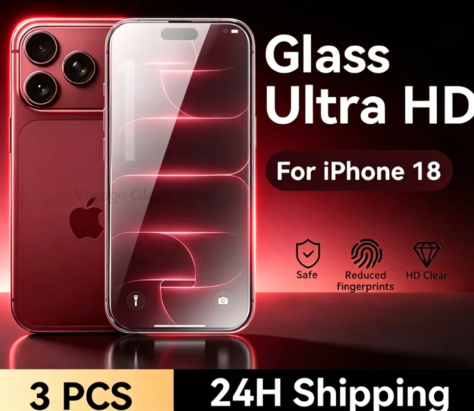 1-3PCS Transparent HD Dust Free Easy Install Screen Protector For iPhone 18 Pro Max 18 Pro 18 17 16 15 14 Pro Max 14 13 12 X 16e