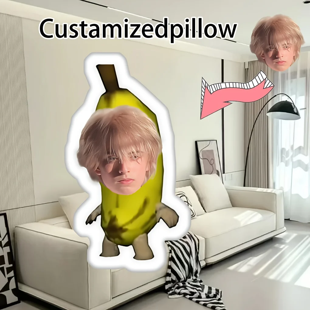 Funny Banana Man personalized pillowcase decoration pillow, unique birthday gift, hug gift, suitable for Christmas