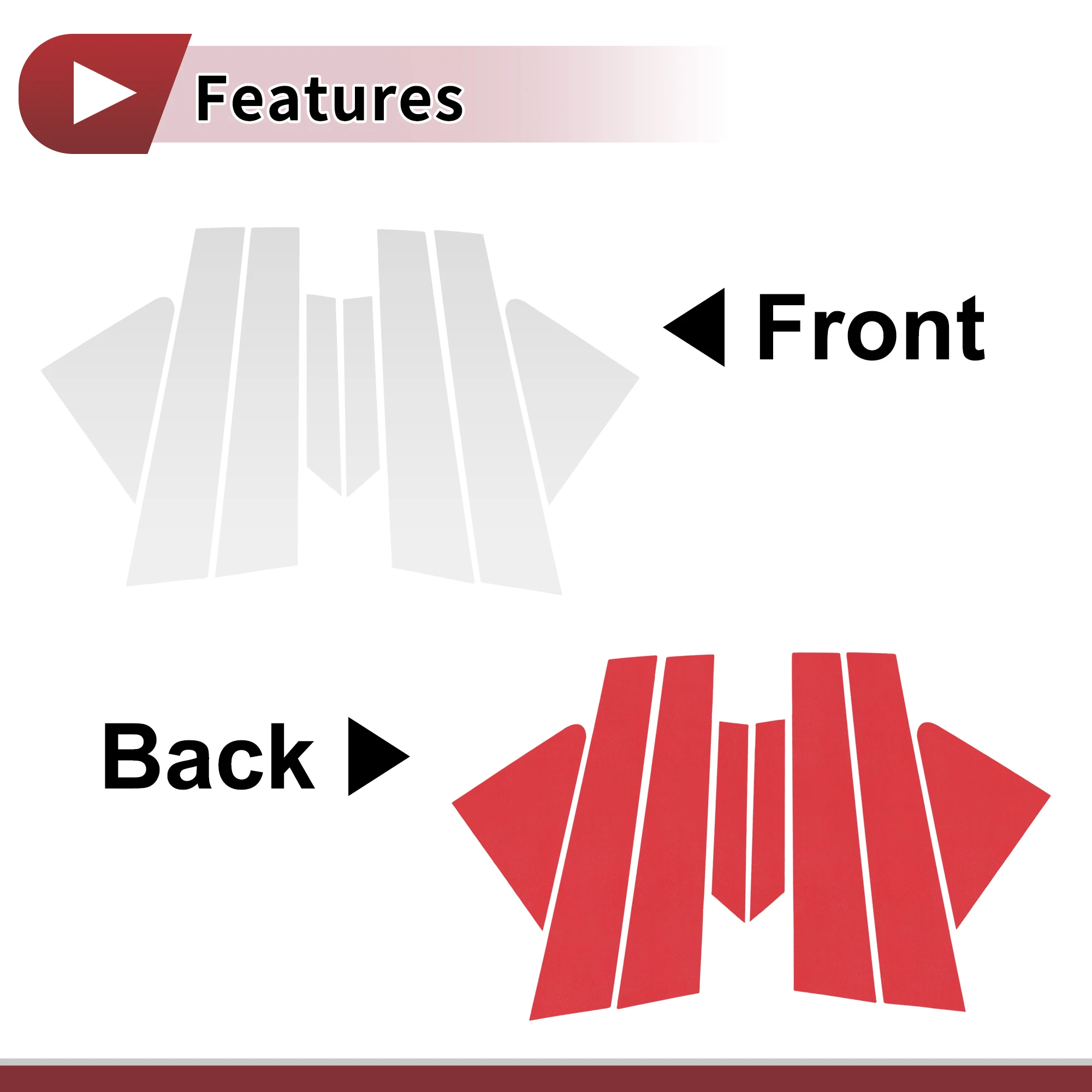 حواف نافذة عمود الباب UXCELL لسيارة Hyundai Verna 2008-2016 باللون الفضي