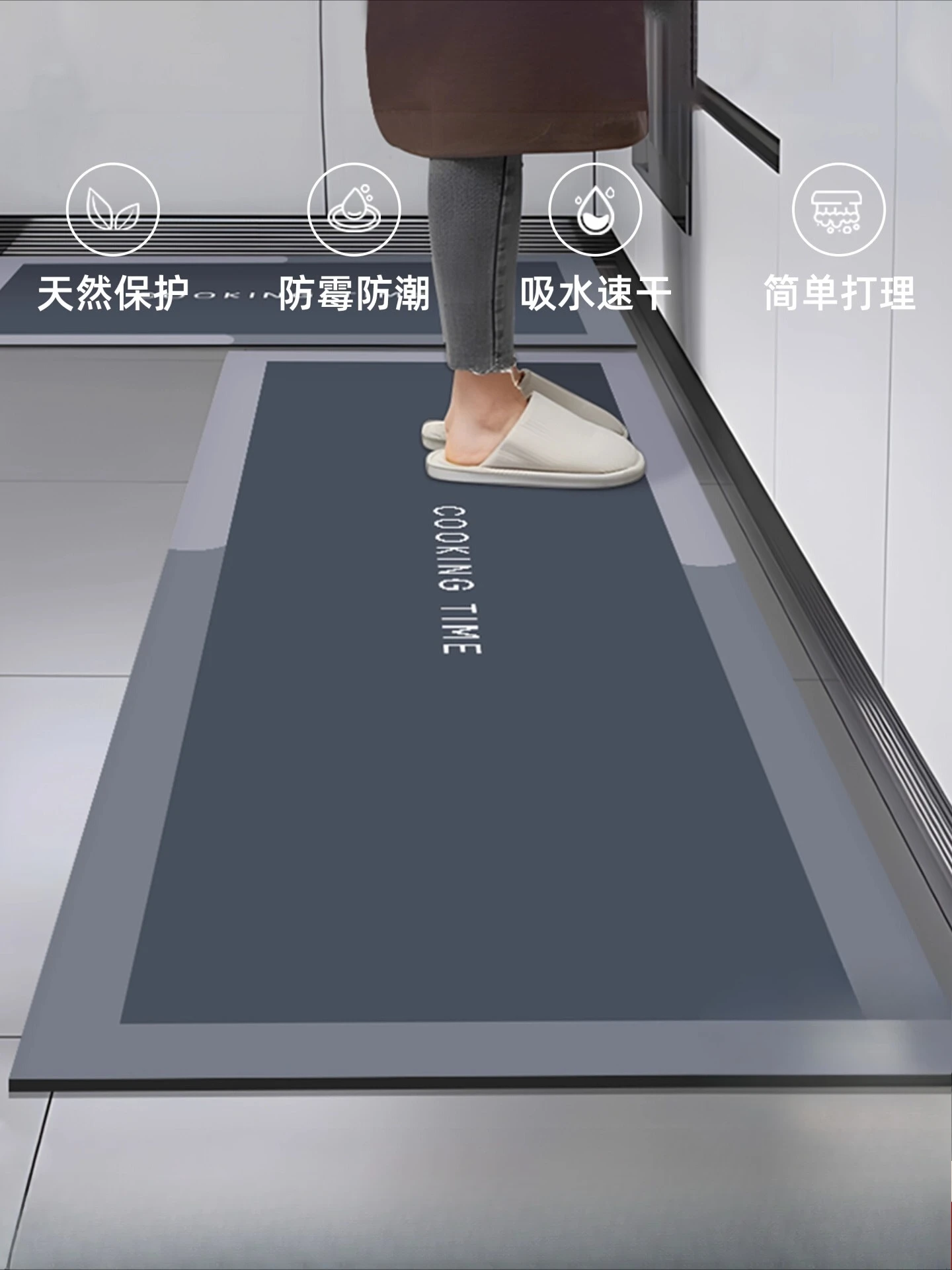 

Diatom mud Kitchen Bathroom Floor Mat Entry Door Long Carpet Porch Balcony Corridor Non-Slip Rugs Home Long DecorBlanket