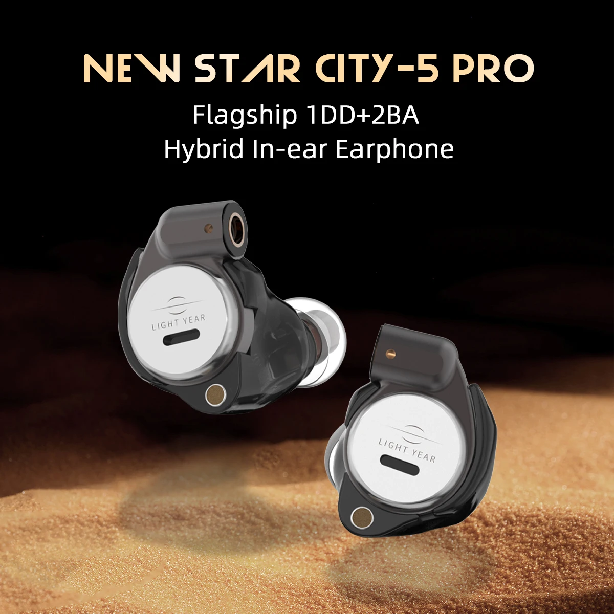 

ROSESELSA Star City 5 Pro 1DD+2BA IEMs Wired HiFi in-Ear Earphones Monitor Headphones for Audiophile with Detachable Cable