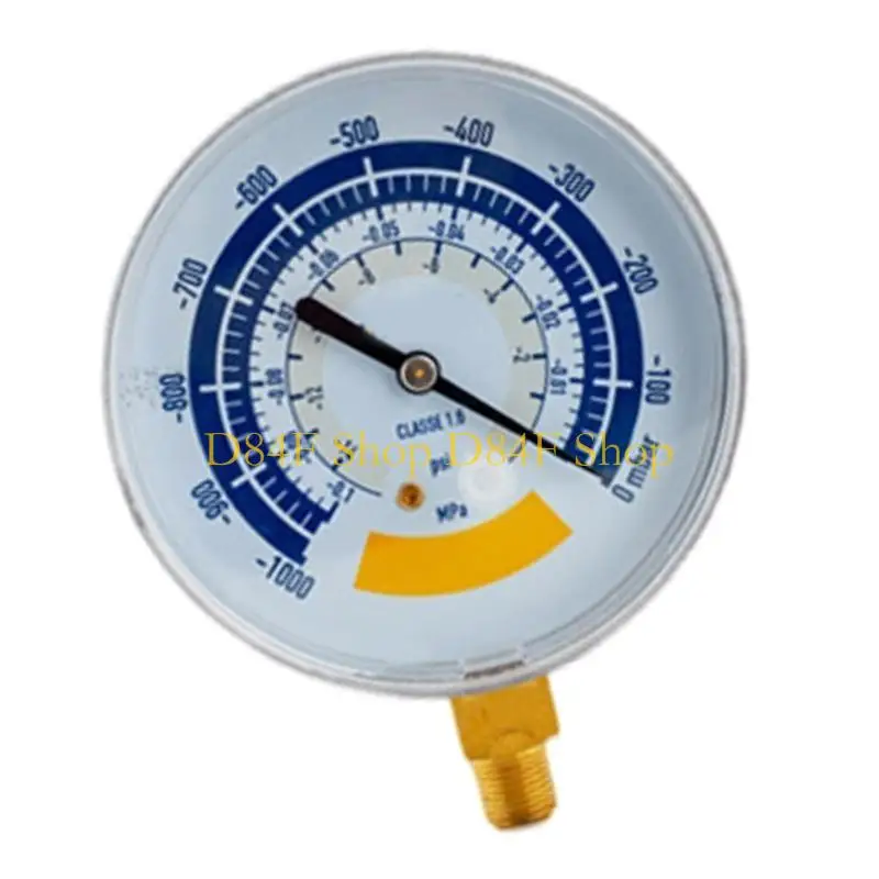 D84F 63mm/80mm Vacuum Gauge Pressure Gauge Accurate Air Gauge Instrument for Vacuum 0-14psi Dials Display