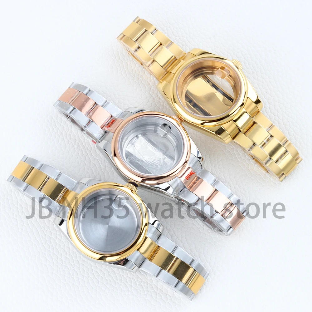 

Round Edge NH35 36mm/39mm Case Sapphire Glass for Datejust Seiko NH35 NH36 Automatic Movement Oyster Polished Strap 28.5mm Dial