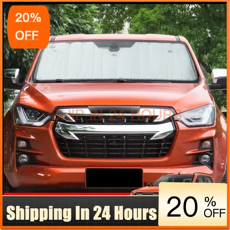 UOSO UOSO For ISUZU D-MAX 2018-2025 Car Sunshades UV Protect Side Windows Curtain Sun Shade Visor Front Windshield Internal Auto
