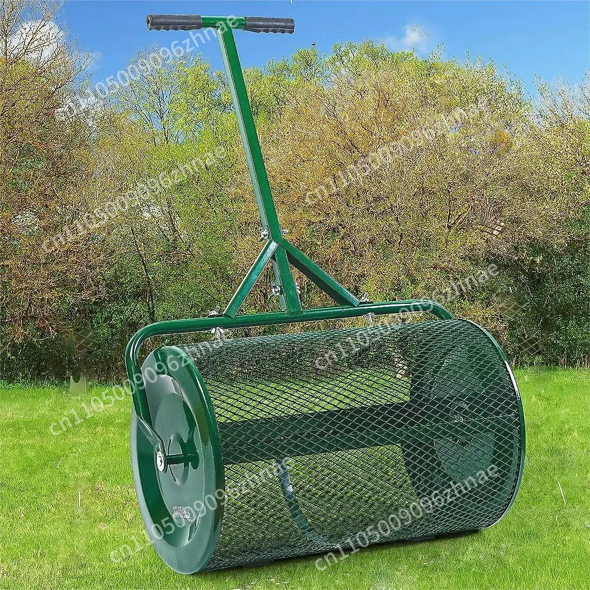 T-Handle Metal Spreader Lawn Garden Mesh Roller Spreader Split Fertilizer Spreader - view 2