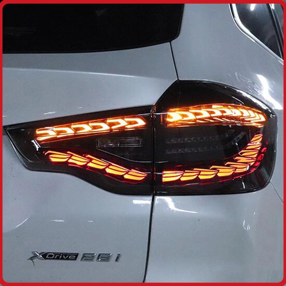 

For BMW X3 G01 G08 2018-2021 LED Taillights Assembly Upgrade LED Dragon Scale Streamer Turn Light Startup Effect Plug and Play