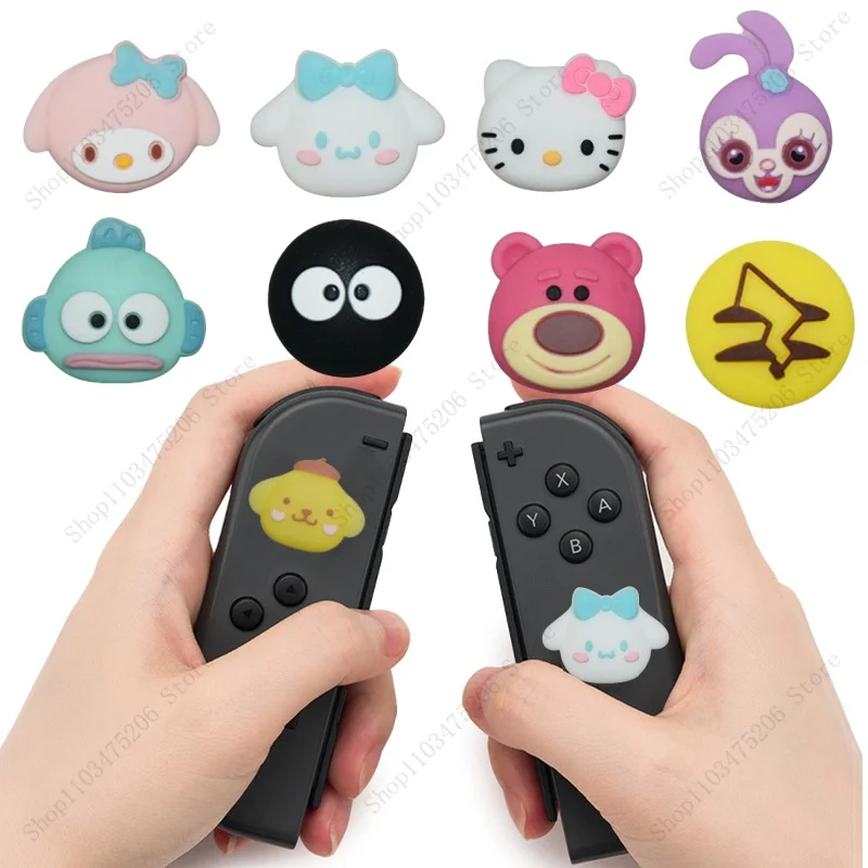 

1 Pair Thumb Stick Grip Caps Sanrios Compatible with Nintendo Switch/Switch Lite/Switch OLED Joystick Silicone Protective Cover