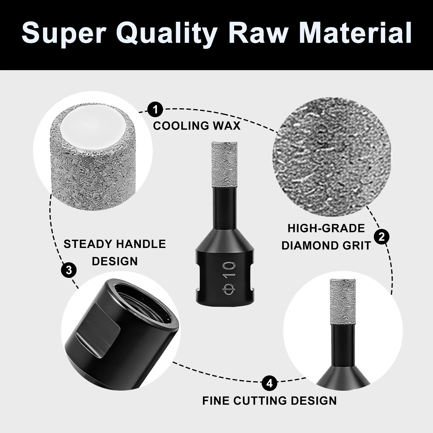 1PC M14 Thread Dry Diamond Core Bits Tile Granite Marble Hole Cutter Motorcycle Cleaning Tool Drilling Opener