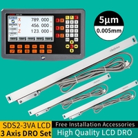 High Accuracy 3 Axis LCD DRO Digital Readout and 3 Pieces 0-1000mm Linear Scale Encoder Sensor For Milling Lathe Turning Machine