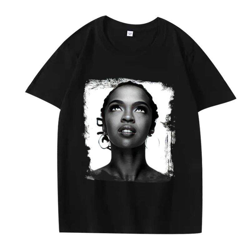 

Young Lauryn Hill Fugees The Famous Vintage Cotton T Shirt men women Oversized 100% Cotton short sleeve Summer print Unisex tops