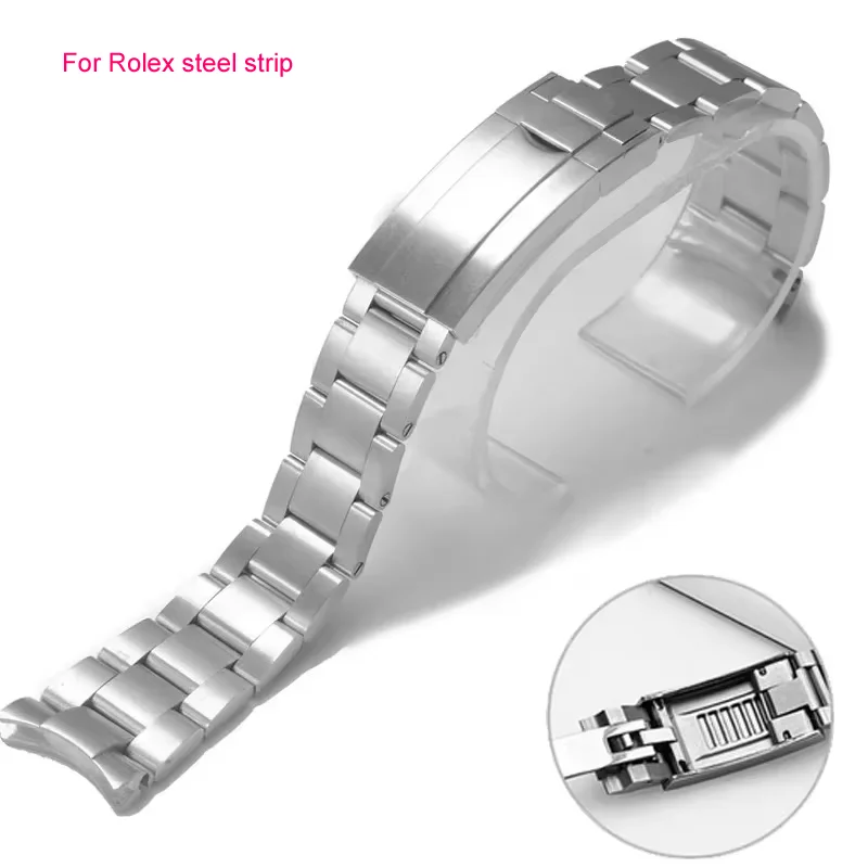 

Watch Bracelet For Rolex SUBMARINER DAYTONA SUP GMT Men Fine-Tuning Pull Button Clasp Stainless Steel Watch Chain 20mm 21mm