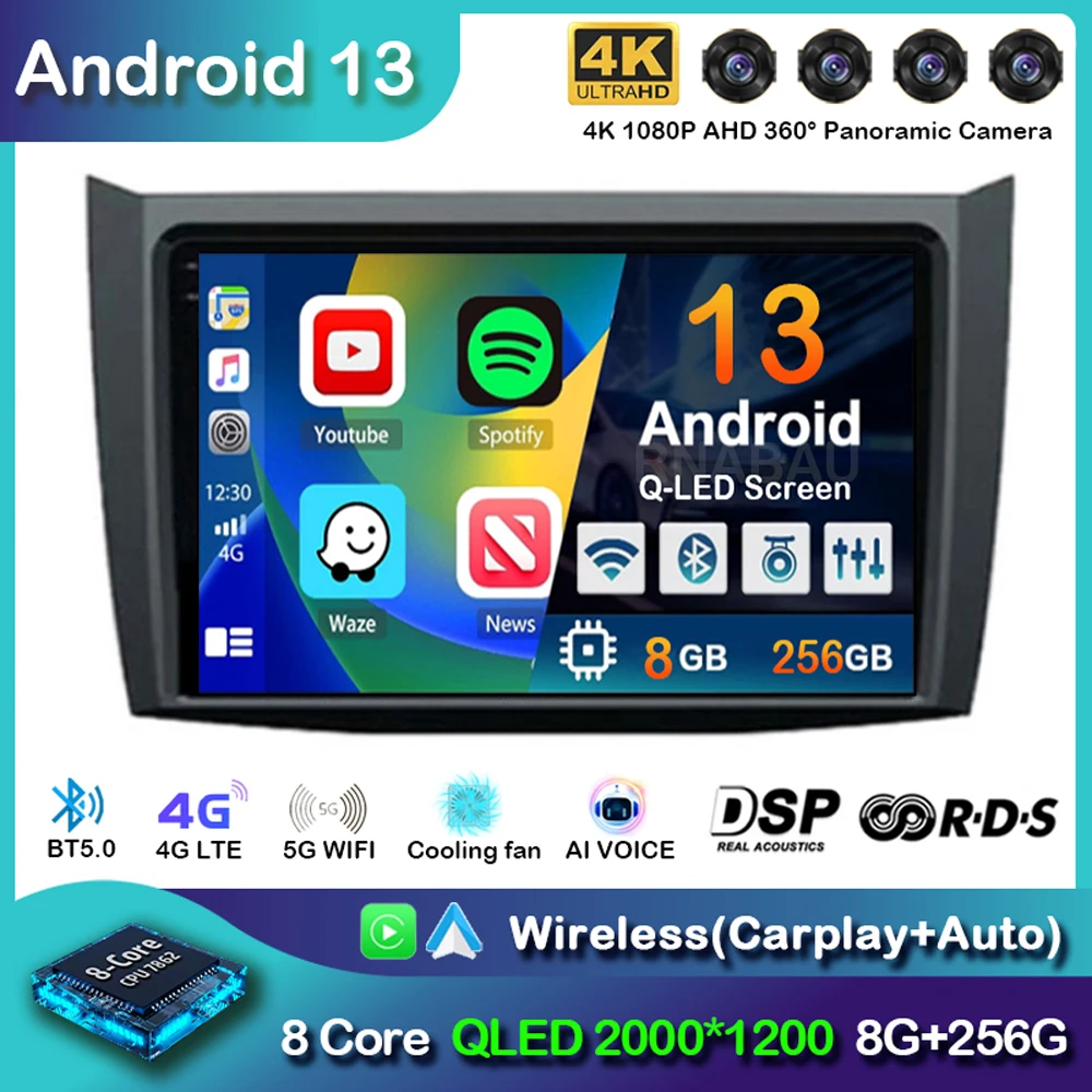 Android 14 For Lifan 620EV 650EV 2015 - 2019 Car Radio Multimedia Video Player Navigation Carplay GPS No 2Din 2 Din DVD