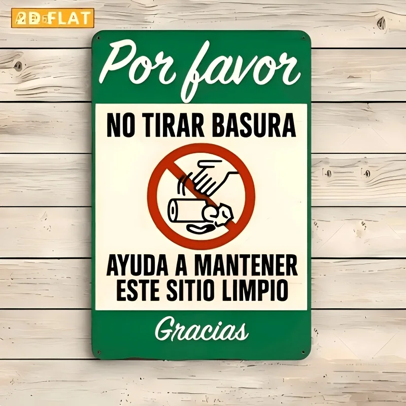 2D Flat, 1pc Exquisite Spanish Iron Sign 