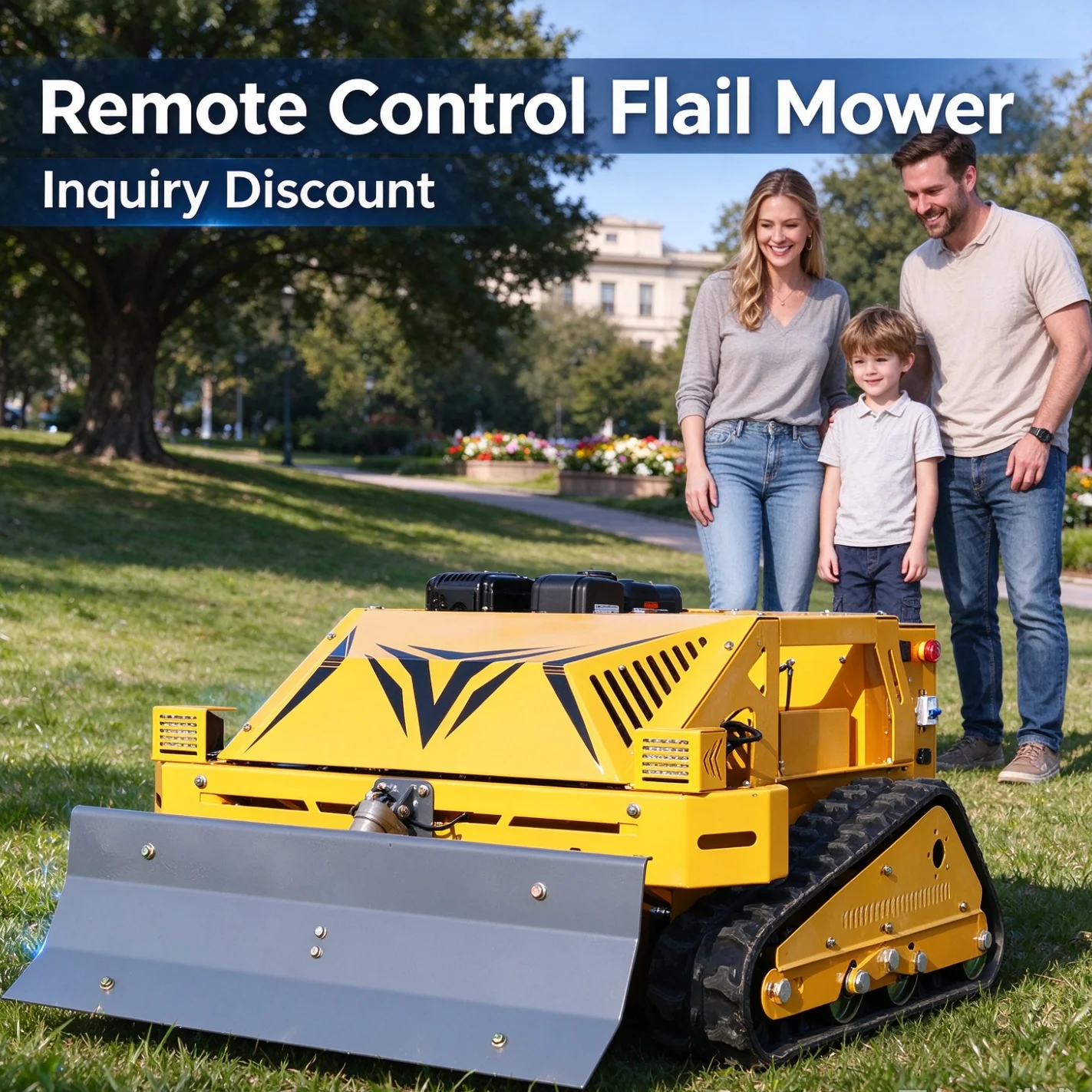 Customized Convenient RC Grass Cutter, Easy Transport, Applicable for Temporary Greening and Small Plots