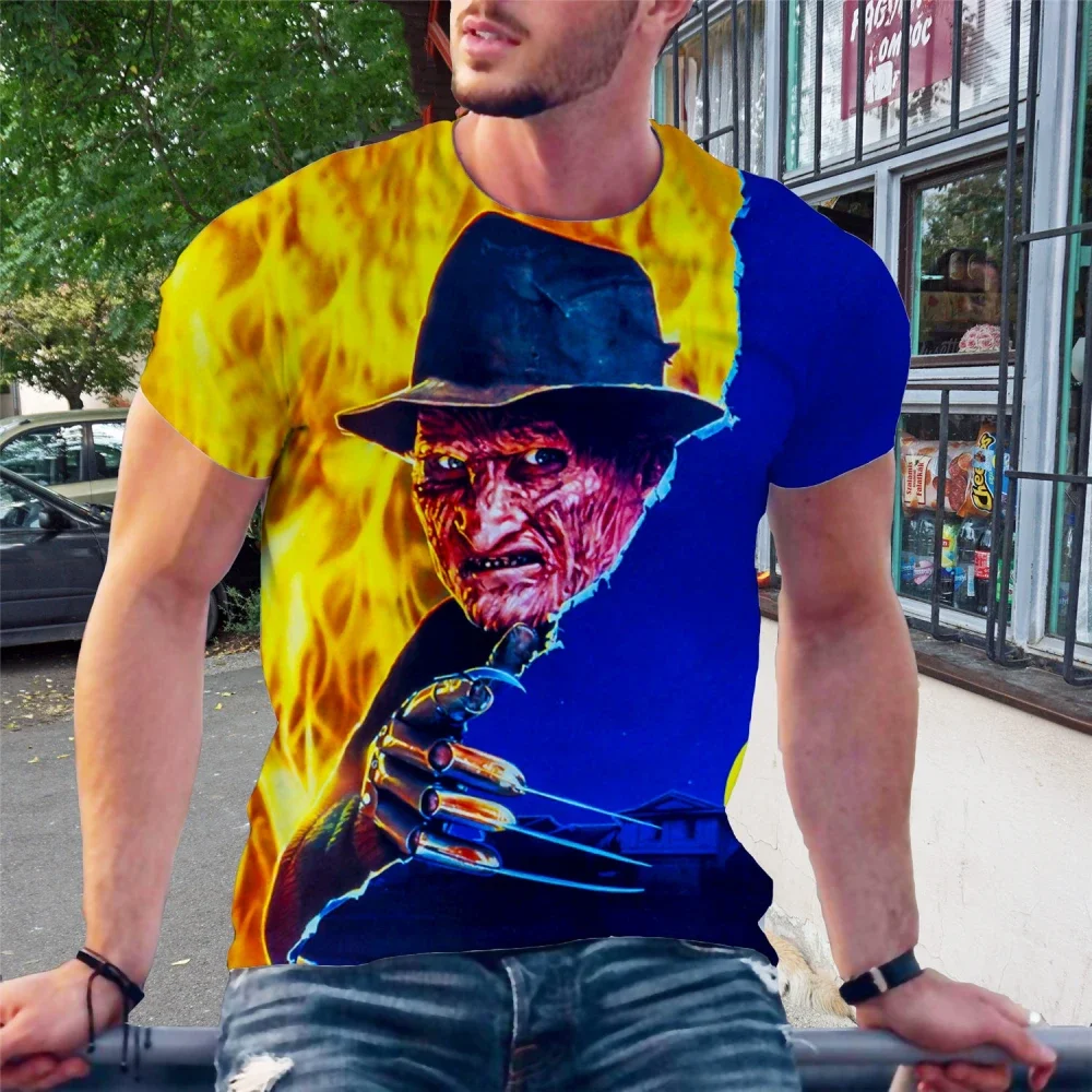 Neue Männer/Frauen 3D Gedruckt T-Shirt Horror Freddy Krueger Jason Kurzarm Mode T Shirt Sport Pullover Sommer hemd Tops