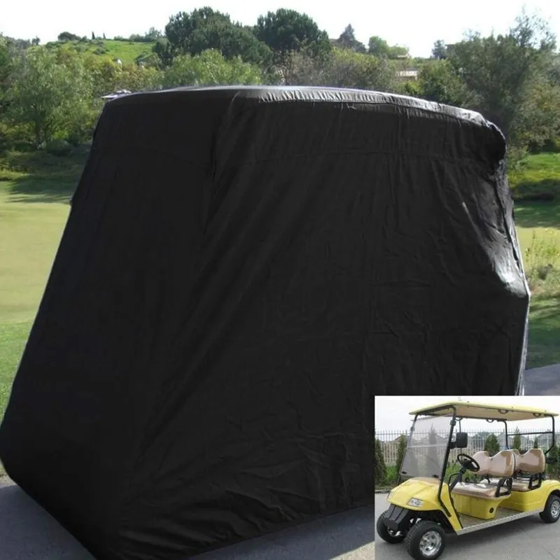 Waterproof Golf Cart Cover 4 Passenger Club Car Rain Cover S/M/L Size Oxford Cloth Cover Golf Accessories Durable