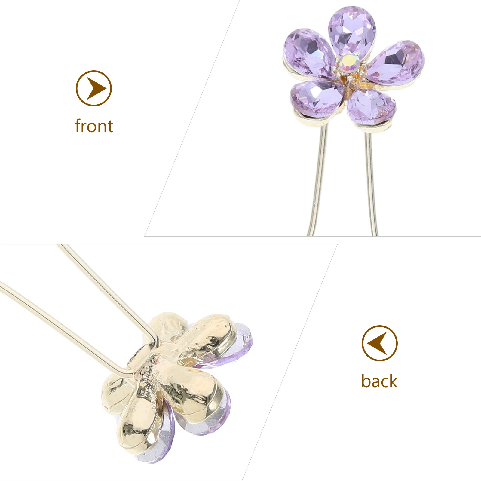 

4Pcs Bridal Rhinestone U Shaped Hairpin Wedding Hair Accessories Decorative Metal Hair Pins Women Bridal Hairpin