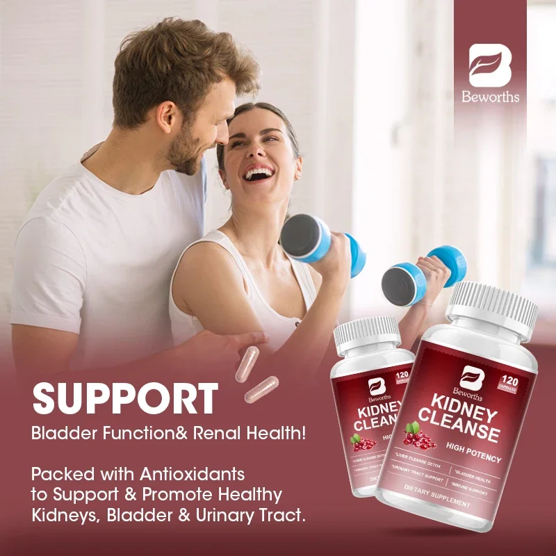 BEWORTHS Kidney Health Capsules Cranberry Extract Supports Urinary System Health Bladder Health Relieve Urinary Tract Pain  ﻿