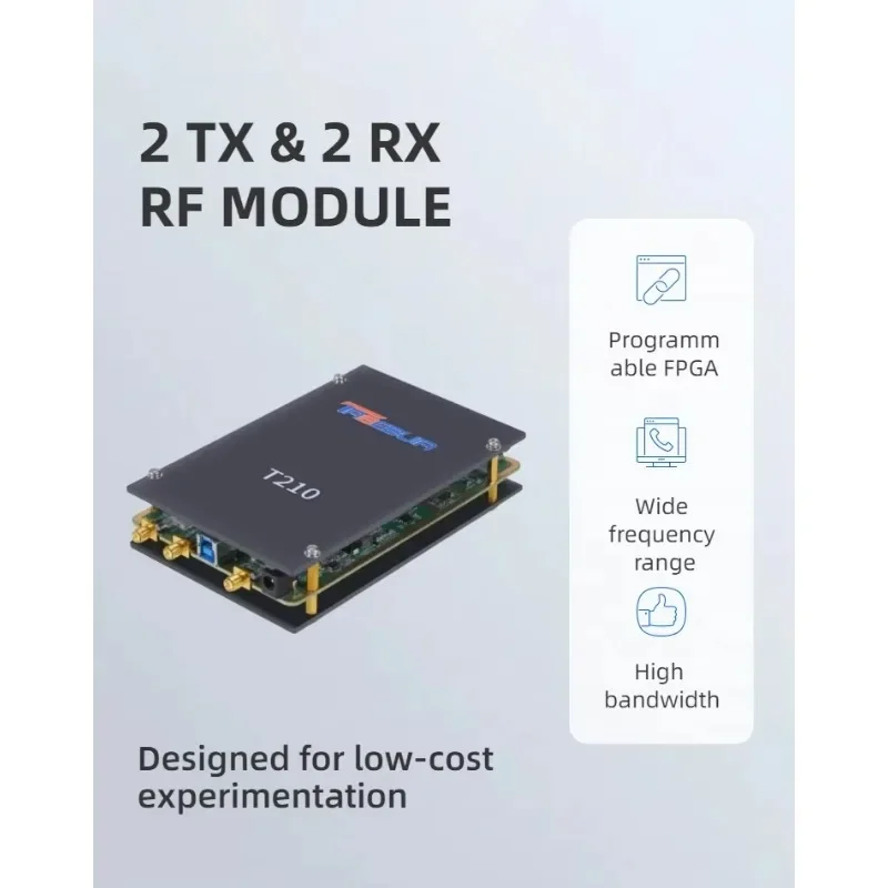 Tabebuia T210 2025 Factory Price 2 TX/RX  70 MHz To 6GHz Bandwidth 56 MHz USB 3.0 USRP  Modulator UHD/GNU Radio API