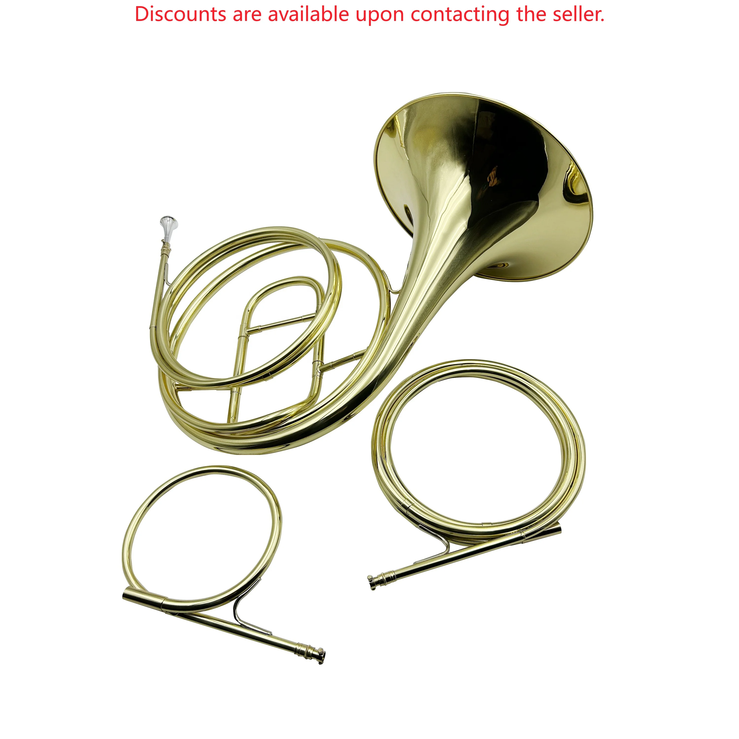 

Factory OEM 5 Key Gold Lacquer French Horn JYFH906 Premium Trumpet