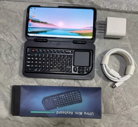 Phone Modified Windows 11 Mini Laptop Snapdragon 855 12GB+512GB Dual System Win11 Android Touchscreen for Stock Trading Office