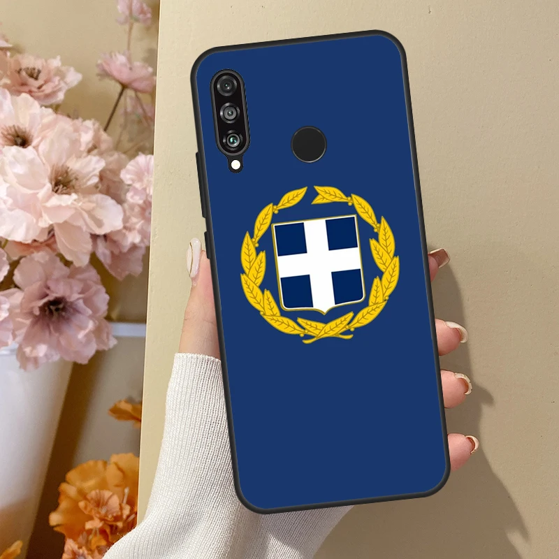 Funda con bandera griega para Huawei P30 Lite P40 P20 P50 Pro Nova 5T P Smart 2019, Honor 50 10i 8X