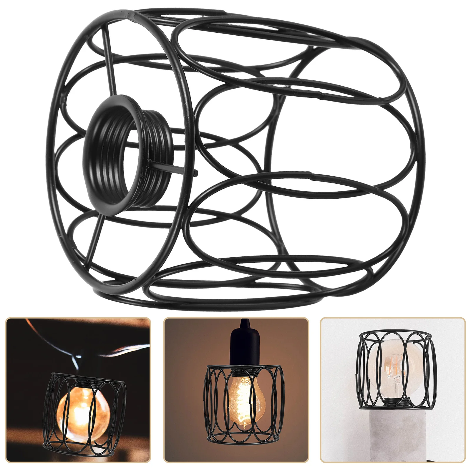 

Mini Iron Birdcage Pendant Lamp Shade Hollow Metal Cage Lampshade Vintage Light Cover Decoration Ceiling Lamp Fixture Cover