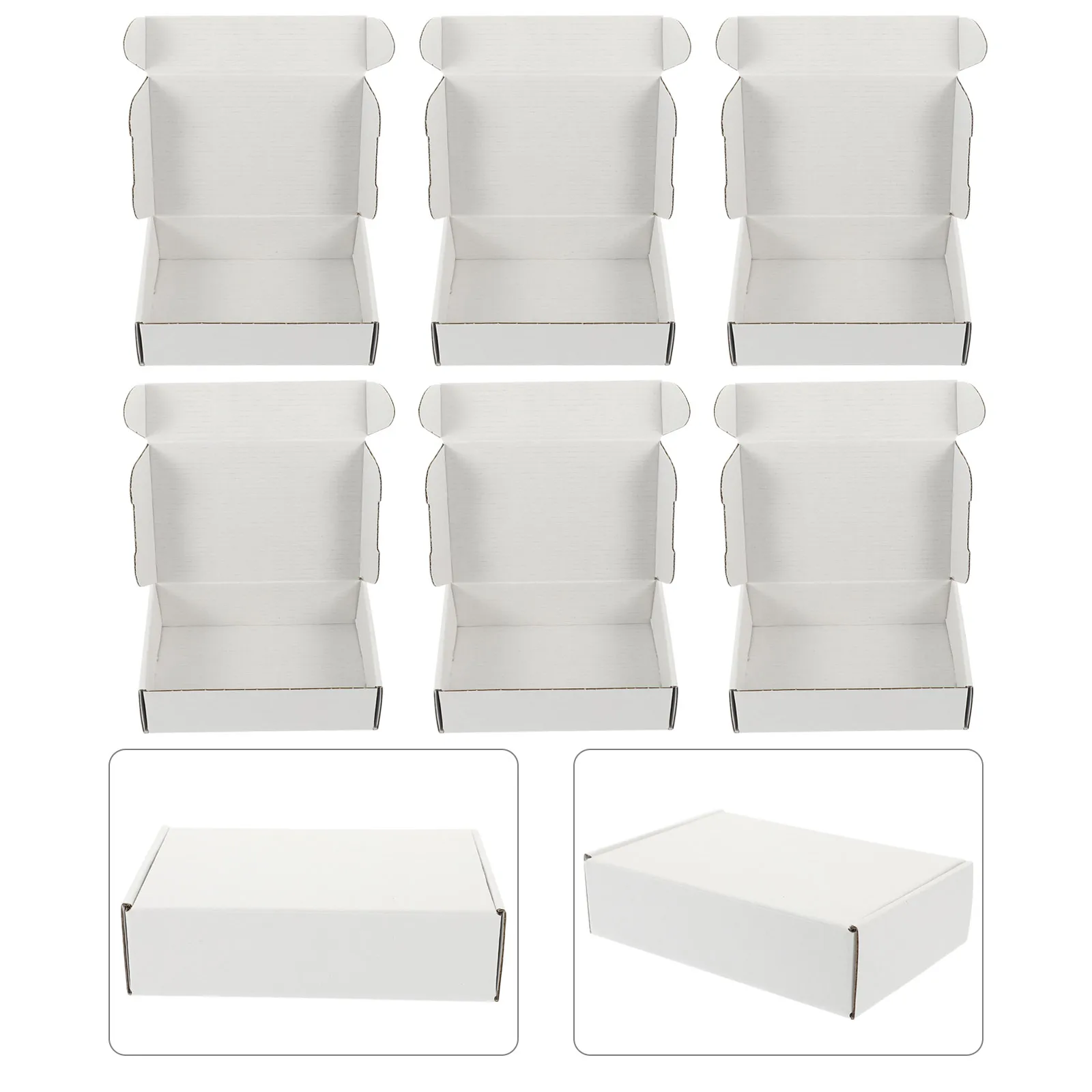 20Pcs Durable White Corrugated Paper Boxes Express Packaging Moving Storage Containers