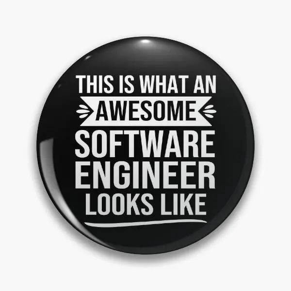 Funny Software Engineer Gifts Software E  Soft Button Pin Brooch Creative Fashion Collar Hat Gift Metal Decor Women Badge