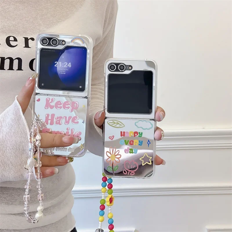 Regenbogens piegel Handy hülle für Samsung Galaxy Z Flip 6 5 4 3 Schutzhülle für ZFlip4 ZFlip5 ZFlip6 Hülle