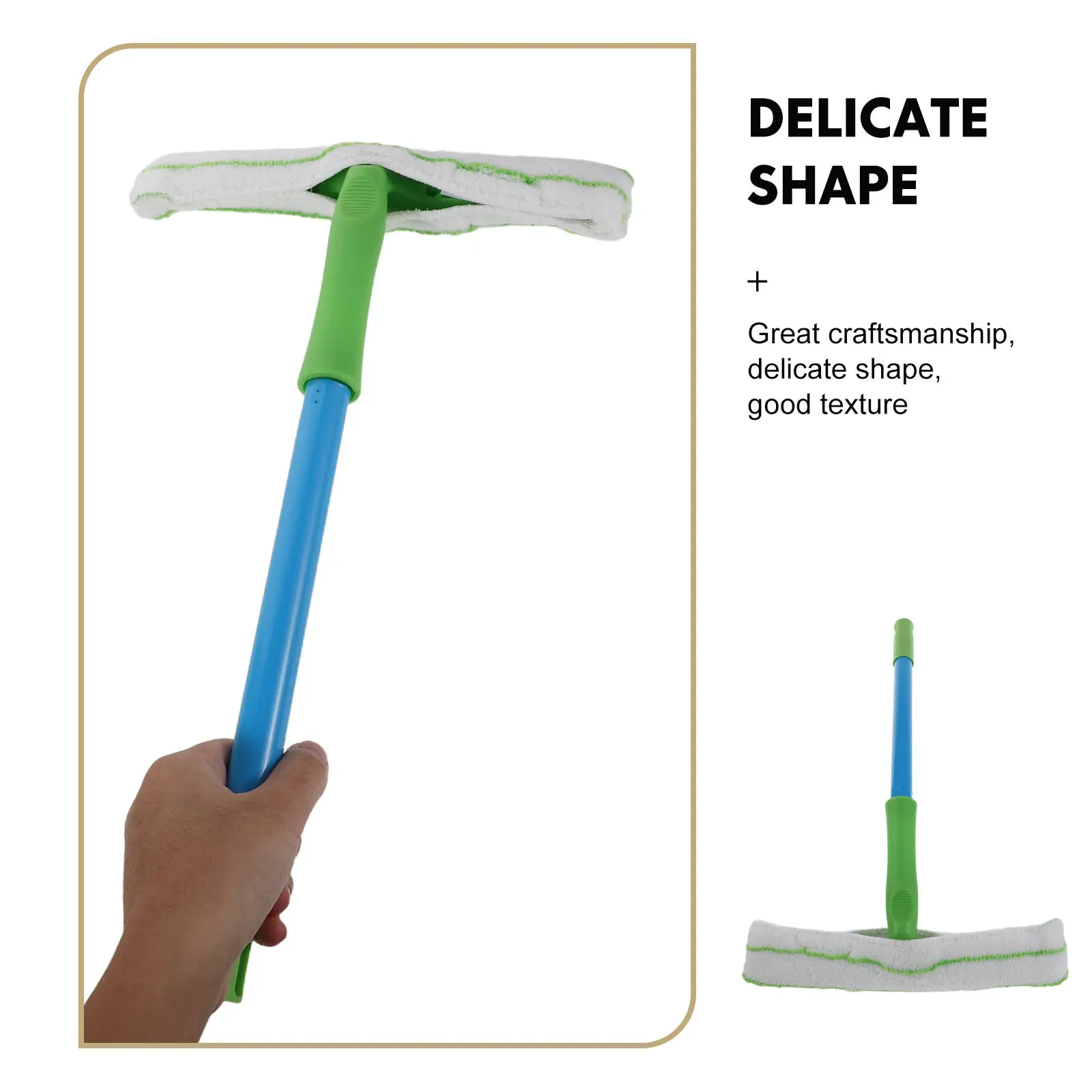 2Pcs Car Cleaning Scraper Microfiber Scrubber Mop for Vehicle Glass Door Auto Interior Detailing Kit Window Cleaning Supplies