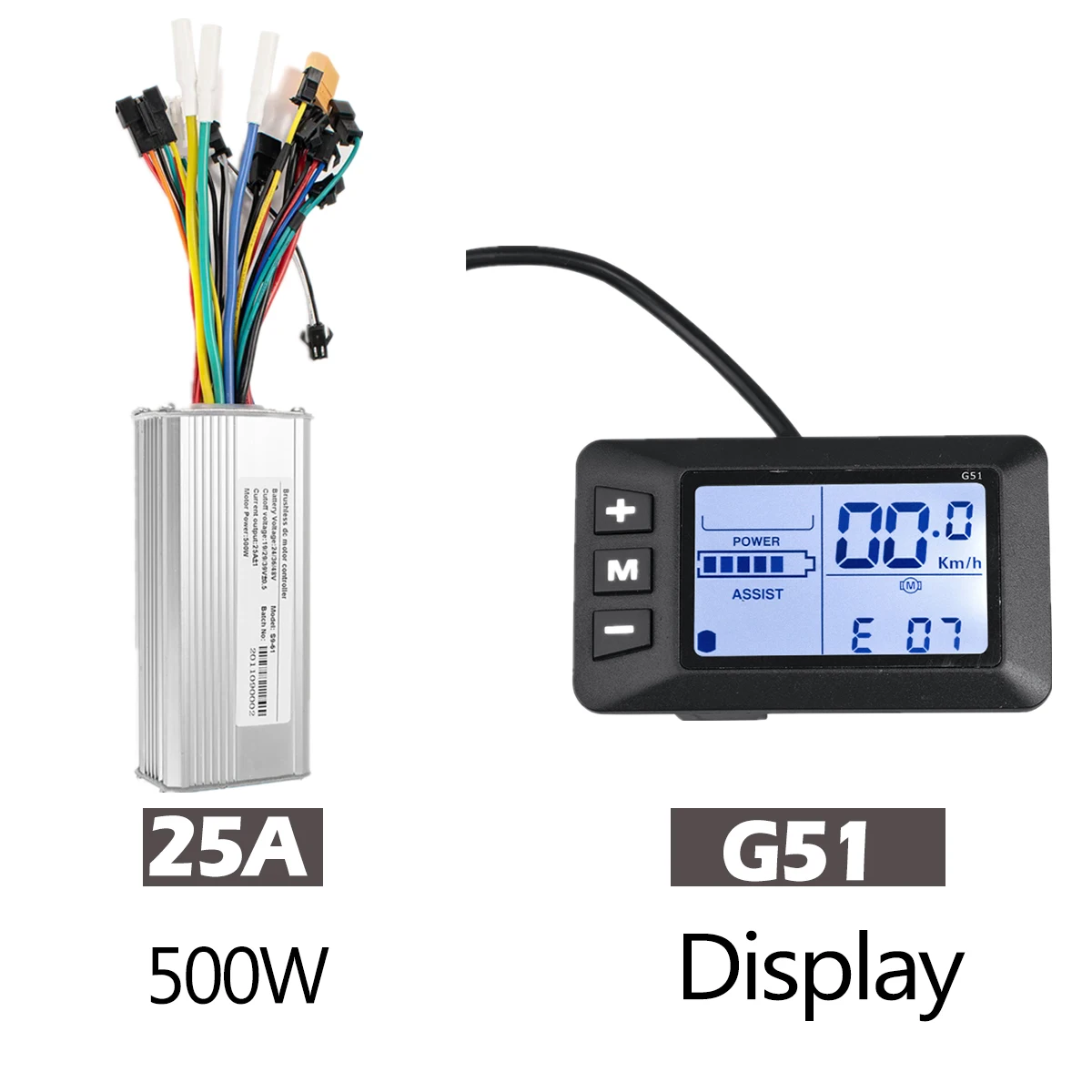 E-bike Controller Kit – 36V/48V 350W – Aluminium Behuizing – Met LCD Display En Gaspedaal – Intelligente Cruise En Diefstalbeveiliging