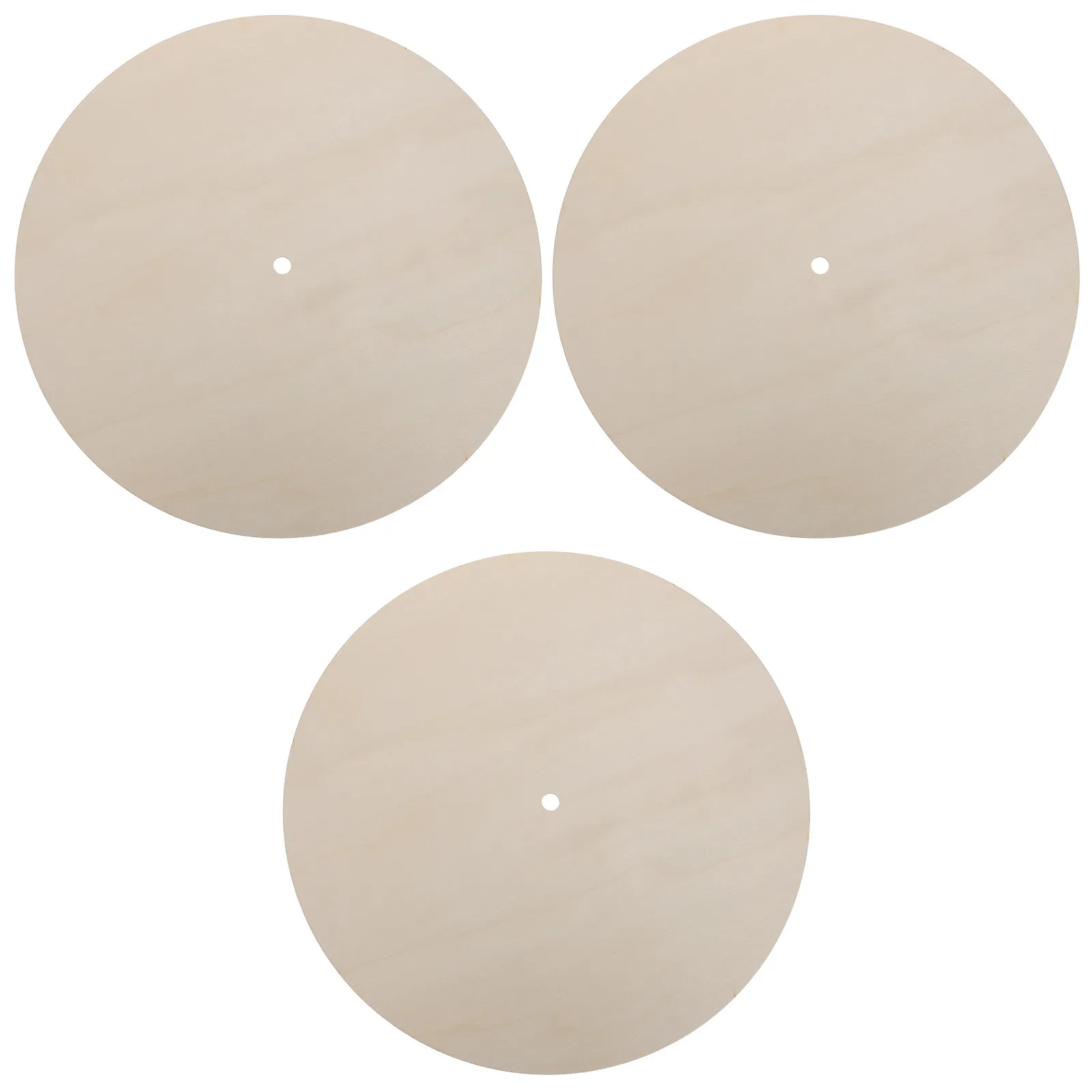 3Pcs Blank Wooden Clock Dial Natural Wood Round DIY Clock Face Painting Disc Crafts Kids Time Learning Accessories Replacement