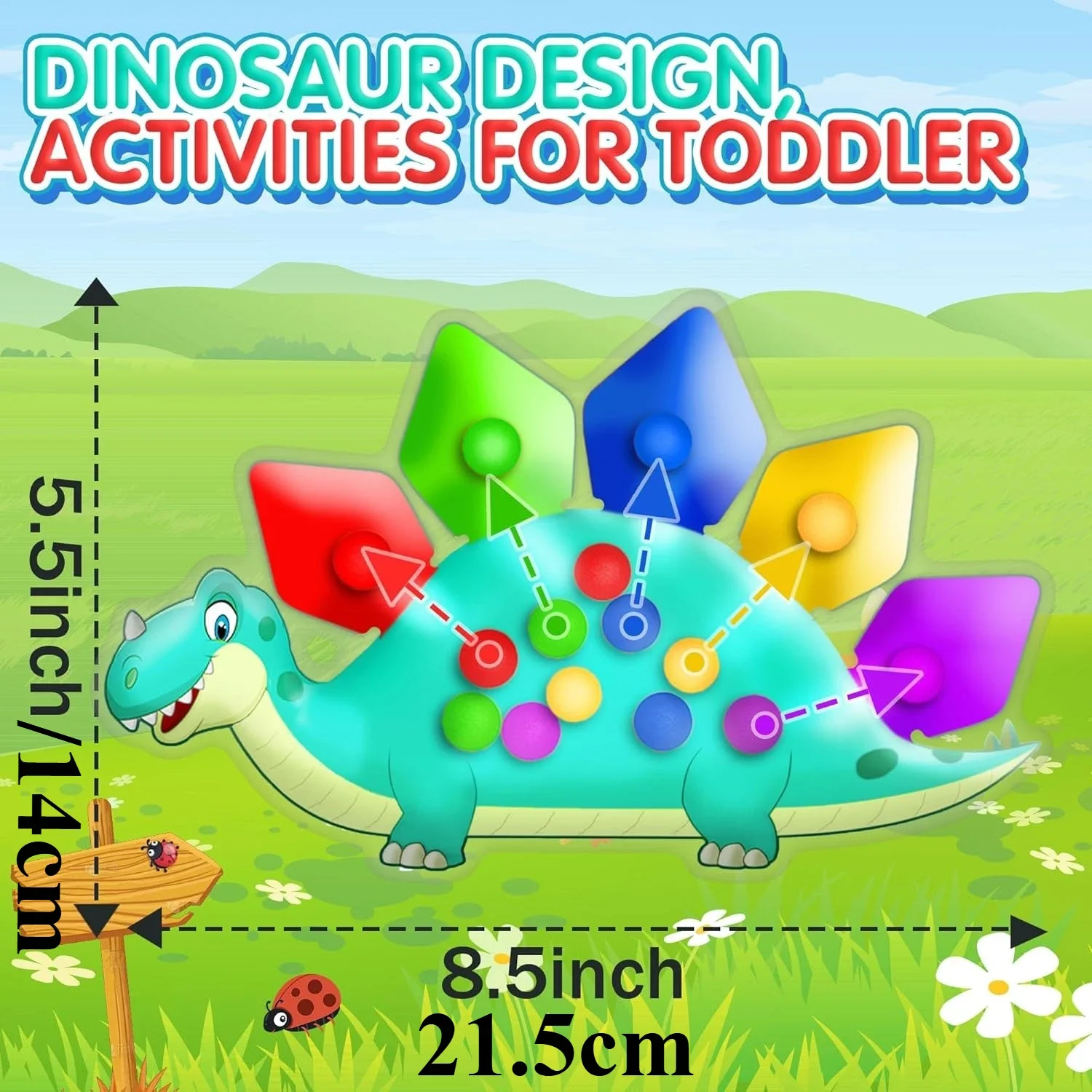 Dinosaur Sensory Toys for Toddler Kids Christmas Gift Fidget Squeeze Toy Montessori Preschool Learning Activities Travel Toys