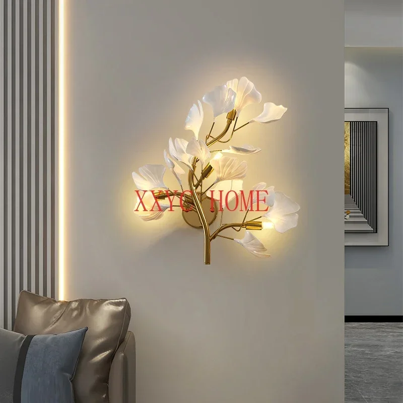 

Wall Lamp Light Luxury Living Room Sofa Wall Light Bulb Creative Hallway Aisle Simple Nordic Bedroom Bedside Lamp