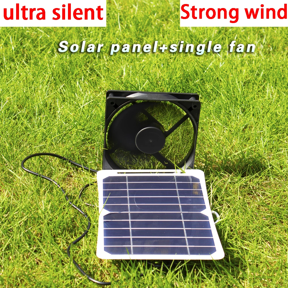 10W 6V Solar Exhaust Fan 4 Inch Mini Ventilator Solar Panel Powered Fan Air Extractor for Dog Chicken House RV Greenhouse Fan