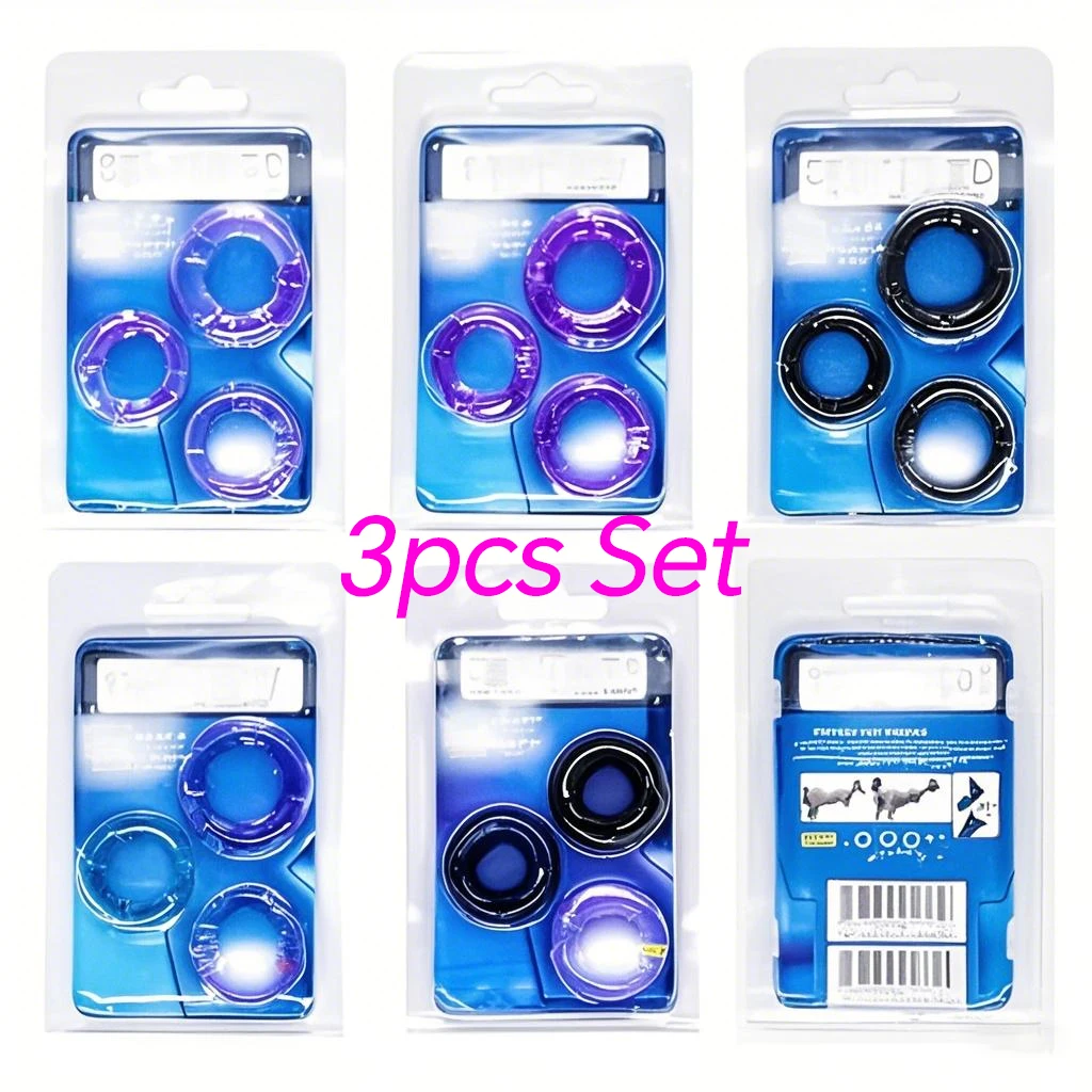 3 Pcs Silicone Penis Rings Adult Men Ejaculation Delay Cock Rubber Rings Penis Lasting Silicone Erection Ring Sex Toys For Man view 2
