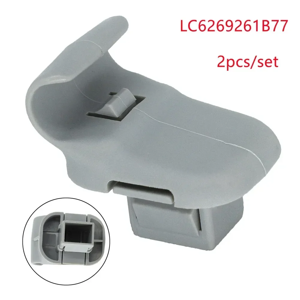 

2x Car Sun Visor Clip Gray Interior Hanger Hook Clip Bracket LC6269261B77 For Mazda 3 5 6 CX-7 CX-9 RX-8 MPV NEW