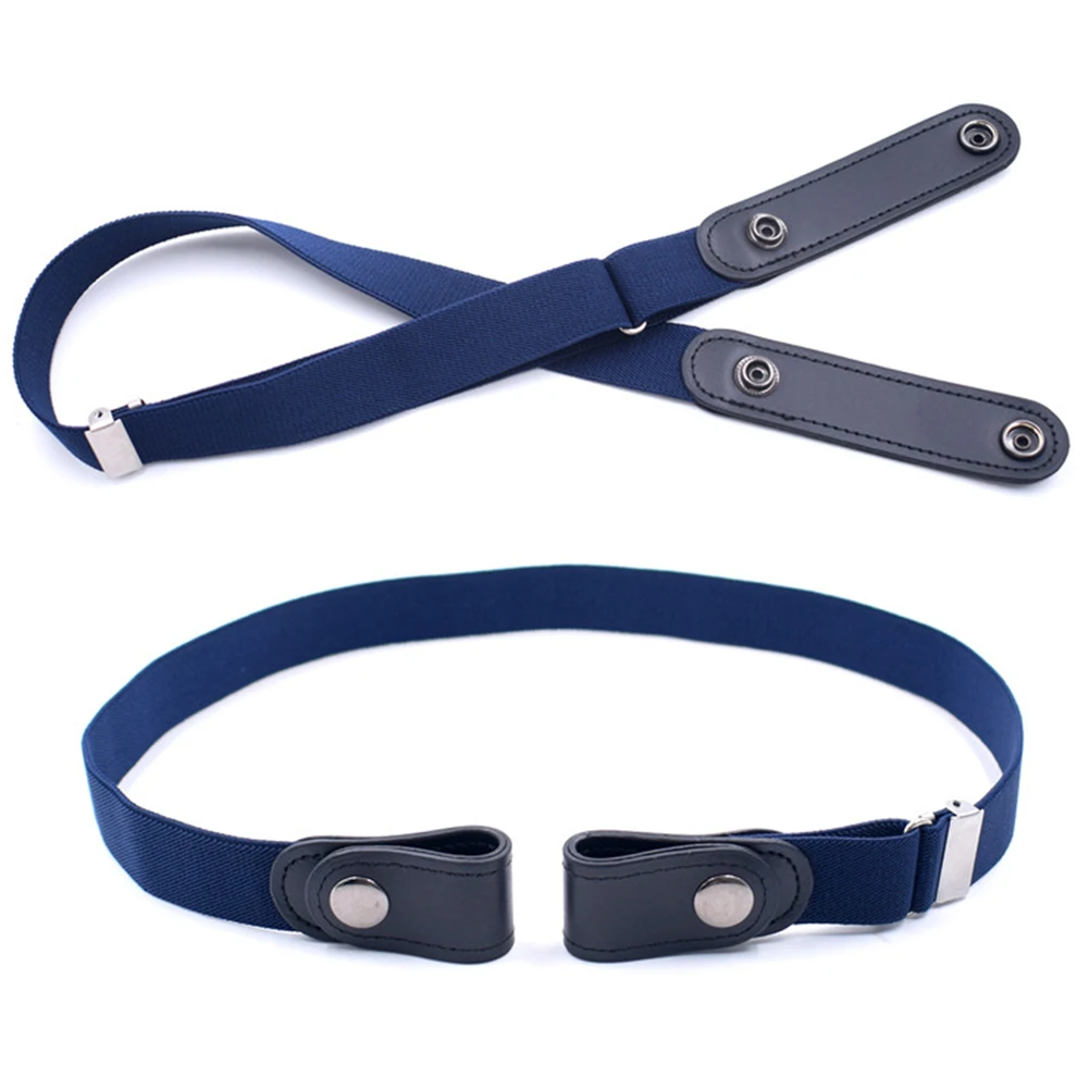 

2pcs Adjustable Stretch Waist Belt No Buckle Adjustable Pants Belts Elastic Belts For Jeans Pants Dress Coffee Grey