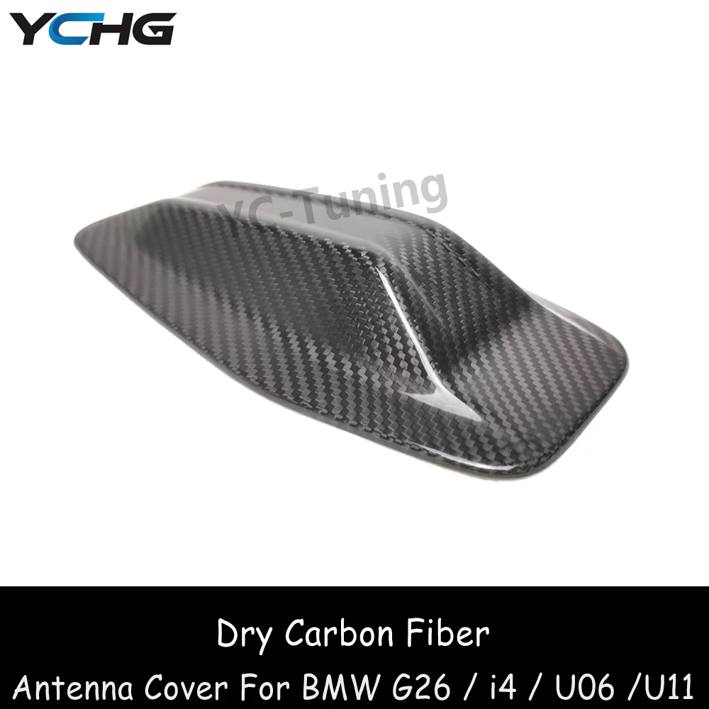 G26 Dry Carbon Fiber Roof Shark Fin Antenna Cover Trim For BMW G26 4-door / i4 / Active Tourer U06 / X1 U11 2021+