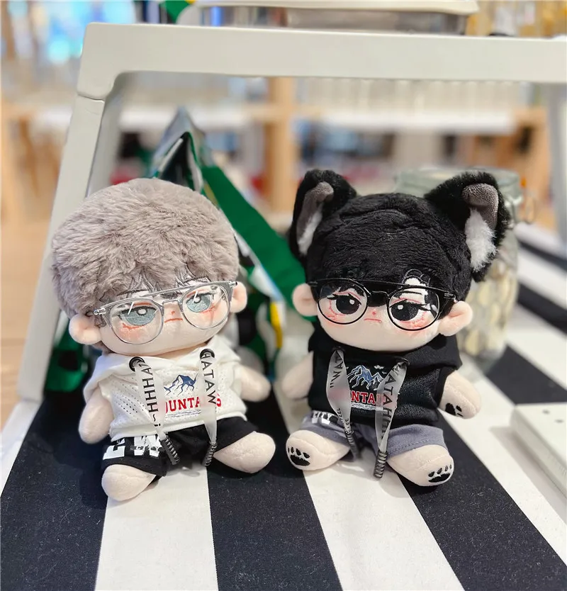 

20CM Cotton Doll Clothes Photographer Mesh Breathable Hoodie Printed Shorts Set 20CM Plush Stuffed Doll Accessories Kids Gifts
