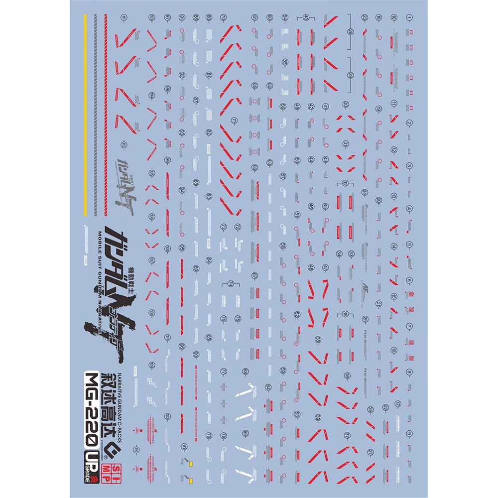 EVO Water Decal For 1/100 MG Narrative Ver.Ka Model Auxiliary Material High Precision Decals Plastic Model Detail-up Signs