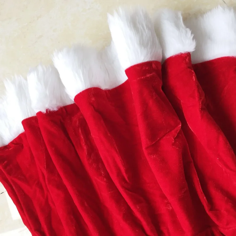 Costumi di Babbo Natale a maniche lunghe in velluto per feste cosplay di Natale per donne adulte Abito da principessa natalizia con cappello + borsa