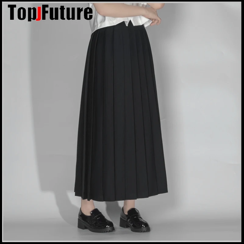 80cm 90cm SUPER LONG Japanese School Uniforms women Pleated JK Suit Bad Girl Preppy Student Girls Academy Style Long Skirt