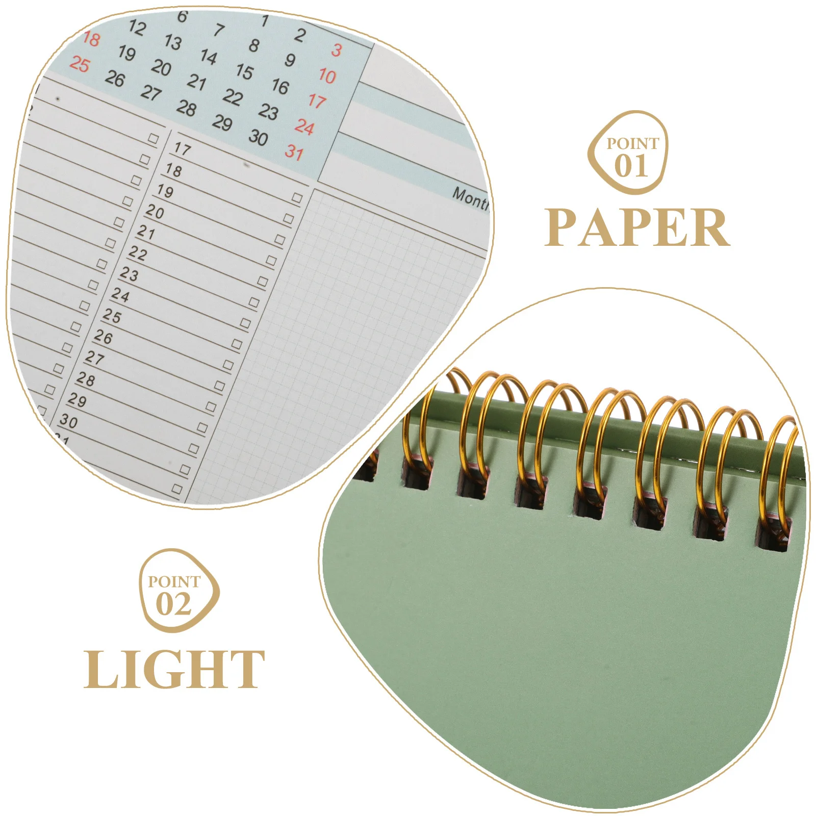 2026 لوحة تقويم مكتبية صغيرة تصميم مدمج ديكور أنيق مخطط شهري ورق سميك ملحقات سطح الطاولة للمكتب المنزلي